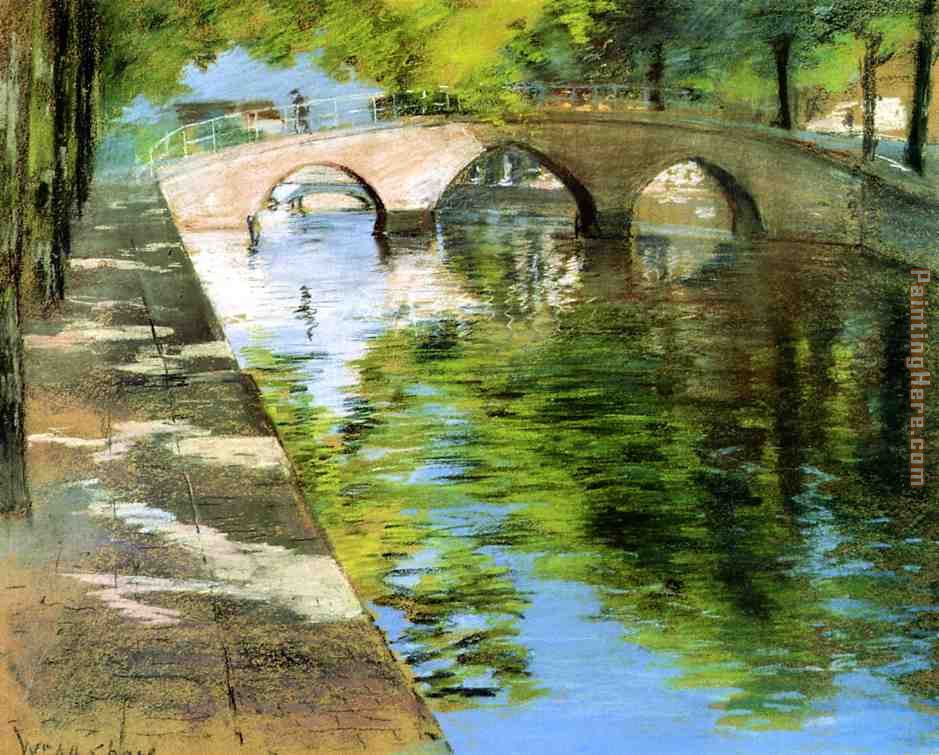 Reflections painting - William Merritt Chase Reflections art painting